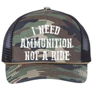 I Need Ammunition Not A Ride Retro Rope Trucker Hat Cap