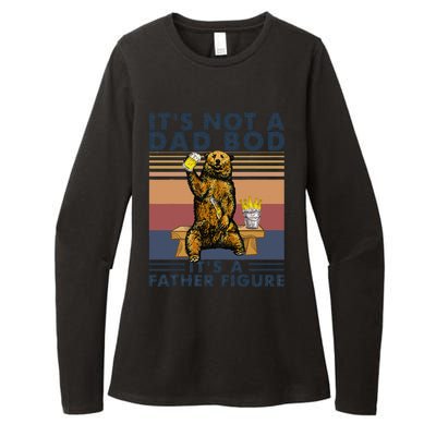 Its Not A Dad Bod Its A Father Figure Bear Drinking Beer Womens CVC Long Sleeve Shirt