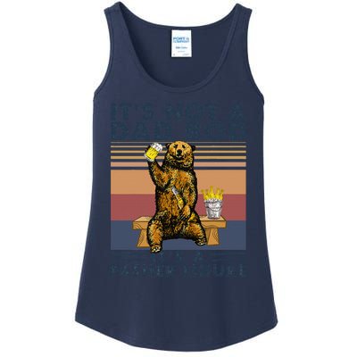 Its Not A Dad Bod Its A Father Figure Bear Drinking Beer Ladies Essential Tank