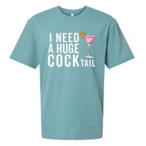 I Need A Huge Cocktail | Funny Adult Humor Drinking Sueded Cloud Jersey T-Shirt