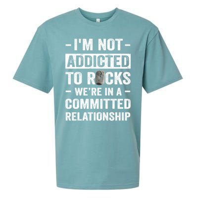 Im Not Addicted To Rocks Were In A Committed Relationship Cute Gift Sueded Cloud Jersey T-Shirt