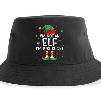 IM Not An Elf Im Just Short Funny Christmas Matching Family Sustainable Bucket Hat