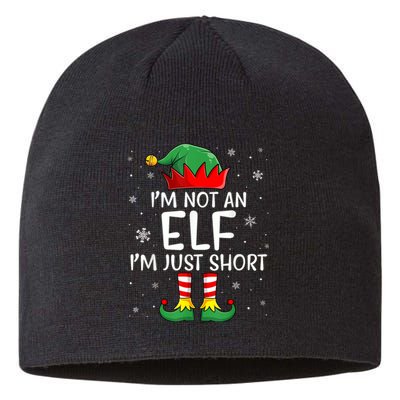 IM Not An Elf Im Just Short Funny Christmas Matching Family Sustainable Beanie