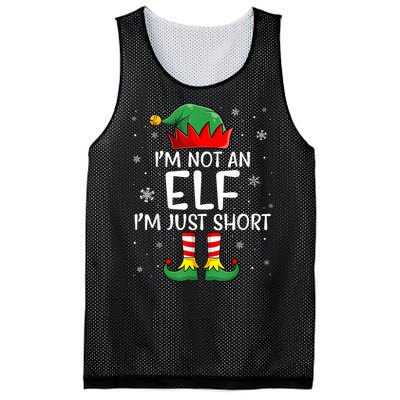 IM Not An Elf Im Just Short Funny Christmas Matching Family Mesh Reversible Basketball Jersey Tank