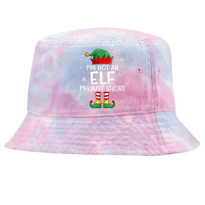 IM Not An Elf Im Just Short Funny Christmas Matching Family Tie-Dyed Bucket Hat