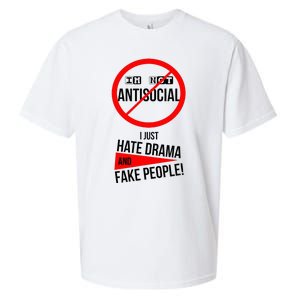 Im Not Antisocial I Just Hate Drama And Fake People Sueded Cloud Jersey T-Shirt