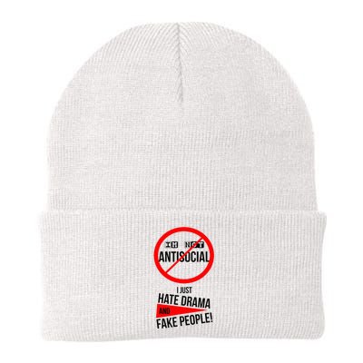 Im Not Antisocial I Just Hate Drama And Fake People Knit Cap Winter Beanie