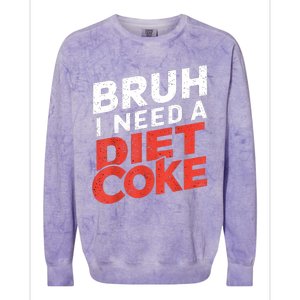 I Need A Diet Cans Diet Caffeine Free Diet Colorblast Crewneck Sweatshirt