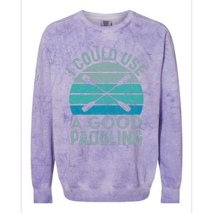 I Need A Good Paddling Funny Kayak Kayaking Colorblast Crewneck Sweatshirt