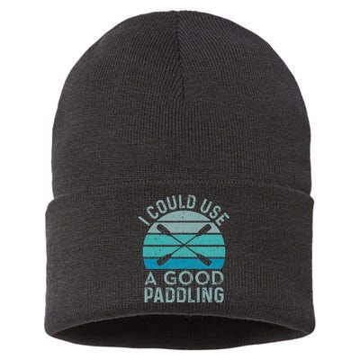 I Need A Good Paddling Funny Kayak Kayaking Sustainable Knit Beanie