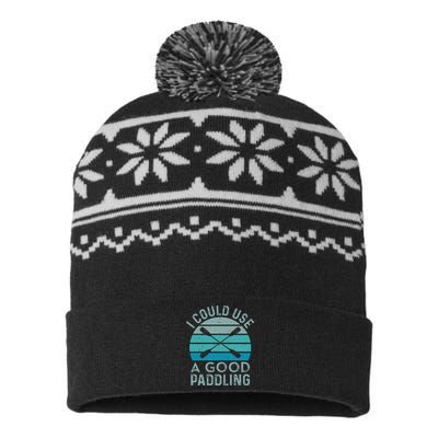 I Need A Good Paddling Funny Kayak Kayaking USA-Made Snowflake Beanie