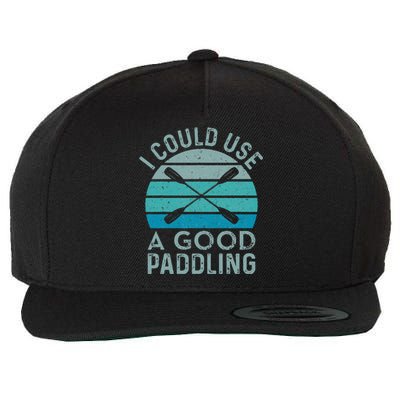 I Need A Good Paddling Funny Kayak Kayaking Wool Snapback Cap