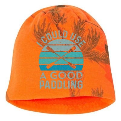 I Need A Good Paddling Funny Kayak Kayaking Kati - Camo Knit Beanie