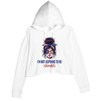 IM Not Aspiring To Be Humble Crop Fleece Hoodie