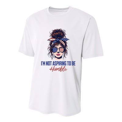 IM Not Aspiring To Be Humble Youth Performance Sprint T-Shirt