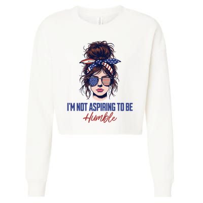 IM Not Aspiring To Be Humble Cropped Pullover Crew