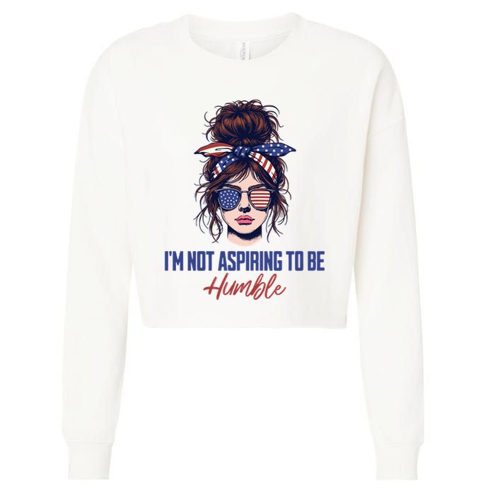 IM Not Aspiring To Be Humble Cropped Pullover Crew