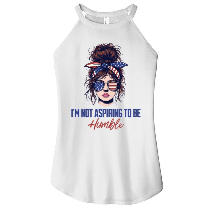 IM Not Aspiring To Be Humble Women's Perfect Tri Rocker Tank