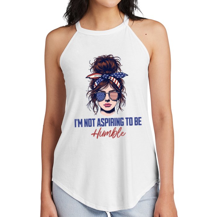 IM Not Aspiring To Be Humble Women's Perfect Tri Rocker Tank