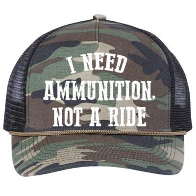 I Need Ammunition Not A Ride Stand With Ukraine Retro Retro Rope Trucker Hat Cap