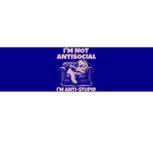 IM Not Antisocial IM Antistupid Pink Bumper Sticker