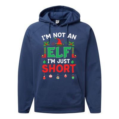 Im Not An Elf Just Short Funny Christmas Xmas Performance Fleece Hoodie