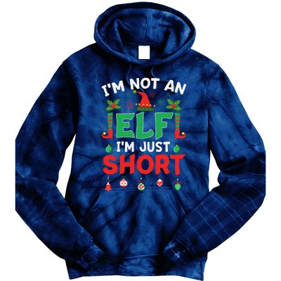 Im Not An Elf Just Short Funny Christmas Xmas Tie Dye Hoodie