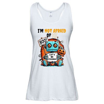 IM Not Afraid Of Ai Robot Halloween Tech Geek Spooky Ladies Essential Flowy Tank