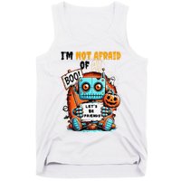 IM Not Afraid Of Ai Robot Halloween Tech Geek Spooky Tank Top