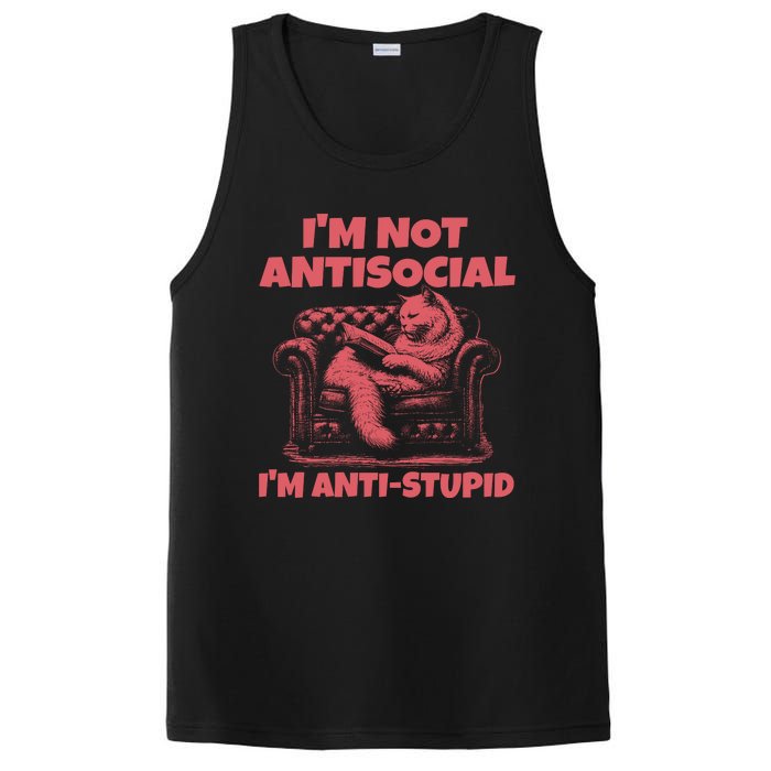 IM Not Antisocial IM Antistupid Red PosiCharge Competitor Tank