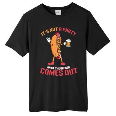 Its Not A Party Until The Wiener Comes Out Tall Fusion ChromaSoft Performance T-Shirt