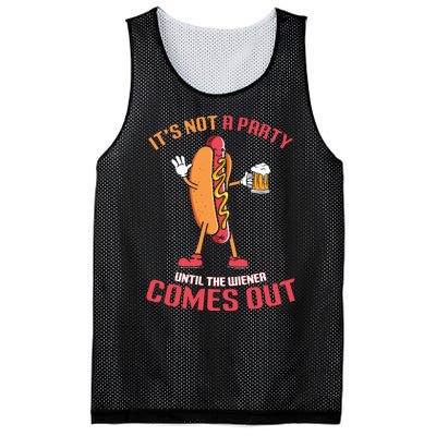 Its Not A Party Until The Wiener Comes Out Mesh Reversible Basketball Jersey Tank