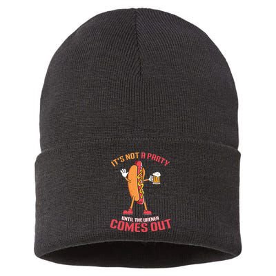 Its Not A Party Until The Wiener Comes Out Sustainable Knit Beanie