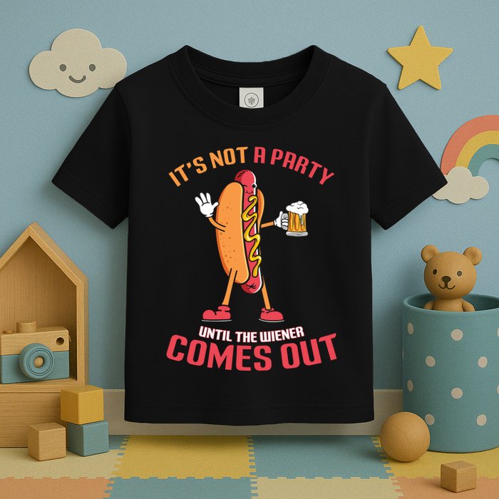Its Not A Party Until The Wiener Comes Out Toddler T-Shirt