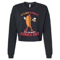 Its Not A Party Until The Wiener Comes Out Cropped Pullover Crew