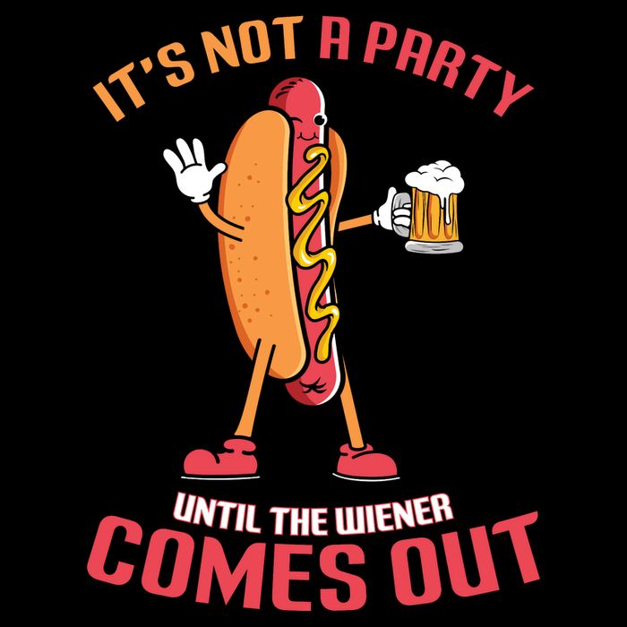 Its Not A Party Until The Wiener Comes Out Cropped Pullover Crew