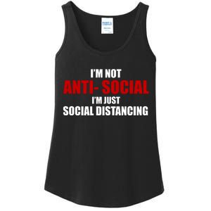 I'm Not Anti Social I'm Just Social Distancing Ladies Essential Tank