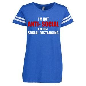 I'm Not Anti Social I'm Just Social Distancing Enza Ladies Jersey Football T-Shirt