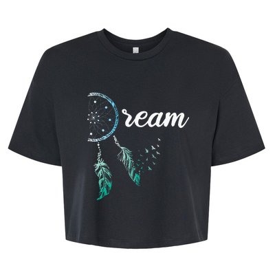 Indian Native American Dreamcatcher Boho Chic Dream Catcher Bella+Canvas Jersey Crop Tee