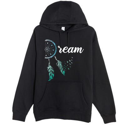 Indian Native American Dreamcatcher Boho Chic Dream Catcher Premium Pullover Hoodie