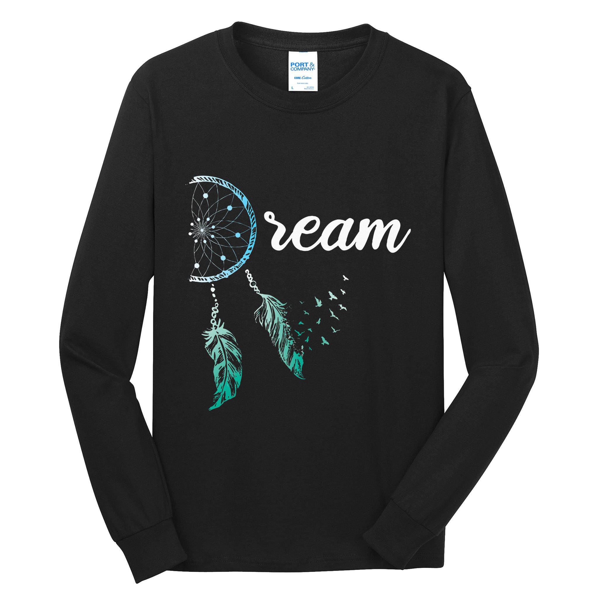 Indian Native American Dreamcatcher Boho Chic Dream Catcher Tall Long Sleeve T-Shirt
