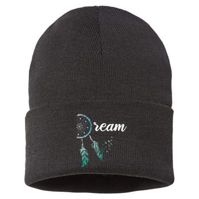 Indian Native American Dreamcatcher Boho Chic Dream Catcher Sustainable Knit Beanie