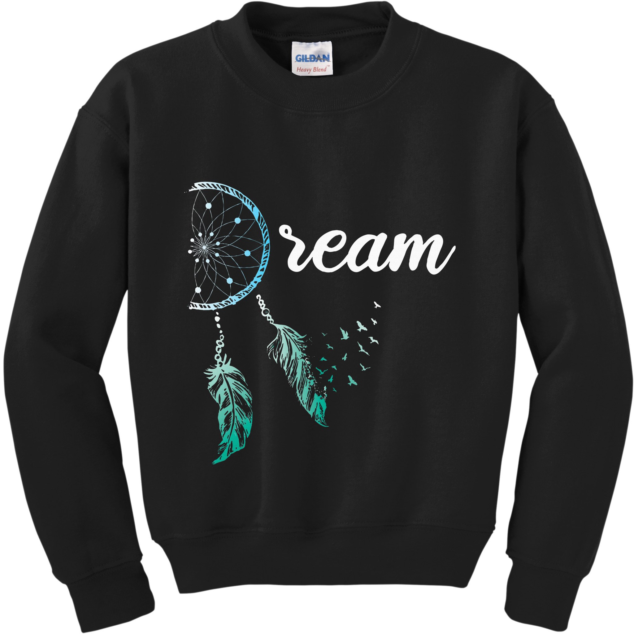 Indian Native American Dreamcatcher Boho Chic Dream Catcher Kids Sweatshirt