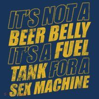 Its Not A Beer Belly Its A Fuel Tank For A Sex Machine Funny Women's V-Neck T-Shirt