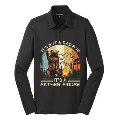 Its Not A Dad Bod Its A Father Figure Funny Fathers Day Silk Touch Performance Long Sleeve Polo