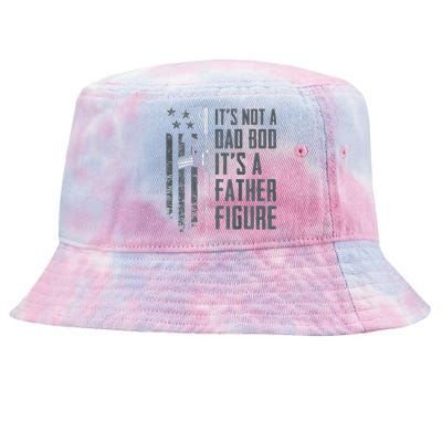 Its Not A Dad Bod Its A Father Figure Funny Gun ON BACK Tie-Dyed Bucket Hat