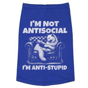 IM Not Antisocial IM Antistupid White Gr Doggie Tank