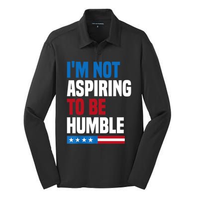 IM Not Aspiring To Be Humble Silk Touch Performance Long Sleeve Polo