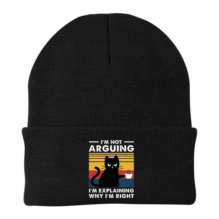 IM Not Arguing IM Just Explaining Why IM Right Funny Cat Knit Cap Winter Beanie