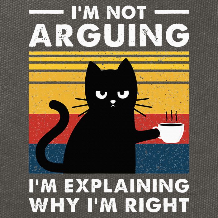 IM Not Arguing IM Just Explaining Why IM Right Funny Cat Cotton Canvas Backpack